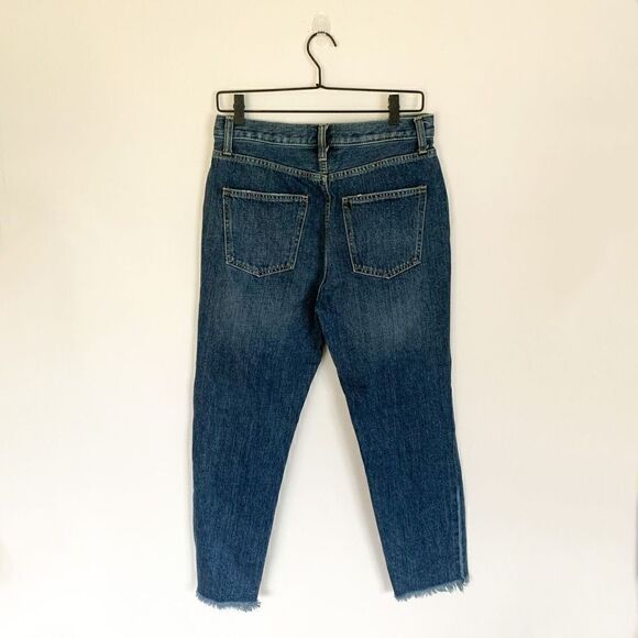 Current Elliott The Exposed Fly Vintage Crop Jean Fray Hem in Bermuda - Picture 4 of 12
